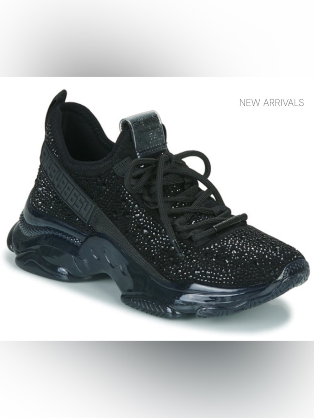 Steve Madden Black Crystal Embellished Women's  Sneaker